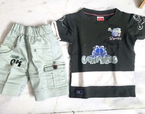 NEW: Boys Cotton Co-ord Set 2-3Y |