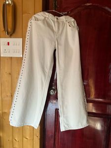 Bershka Baggy Jeans with Eyelet Detail