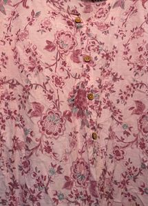 Light Pink Floral Print Kurta