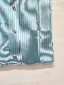 🔷🌟❤️🆕 White N Green Stripped Shirt