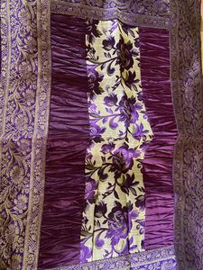 2 Elegant Purple Floral Pillow Covers