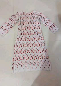 Elegant White Eyelet Kurta