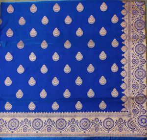 Royal Blue Banarasi Silk Saree