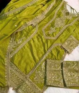 Exquisite Green Embroidered Kurta Set with Dupatta