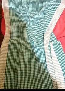 Green & White Checkered Throw Towel