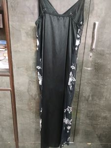 Black Night Gown With Shrug