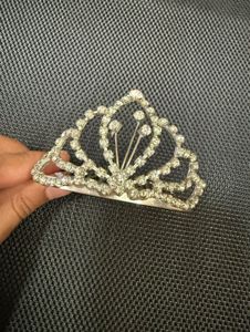 Sparkling Rhinestone Hair Crown Combs (Set of 3)