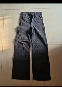 Black wide leg jeans
