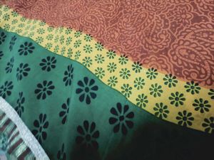 Vibrant Saree with Traditional Motifs