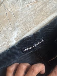 corduroy Black  Mini Skirt