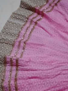 Beautiful Pink Ethnic Gown with Embellishments