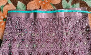 Women Designer Mirror Worked Unstiched Lehenga Cho