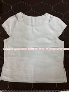 Light Grey Cut-Out Sleeve Top