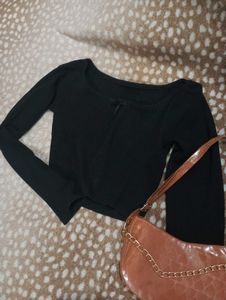 Y2K Black Long Sleeve Top