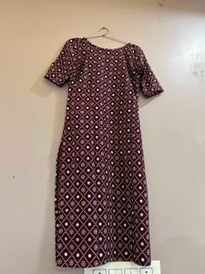 Elegant Maroon Printed Kurta