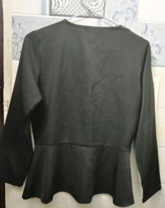 Zara Black Zipper Top