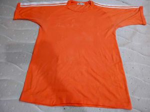 Orange T-Shirt with White Stripes