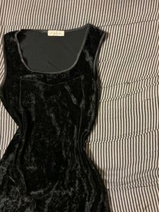 Vintage Black Velvet Top