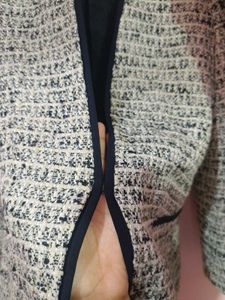 Textured Grey Blazer Jacket