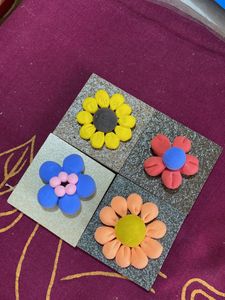 Clay Flower Tiles