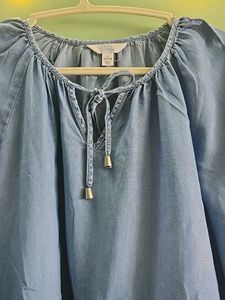 Denim Peplum Tunic