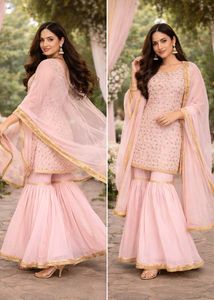 Elegant Pink Gharara set..!!