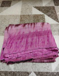 Pink Tie-Dye Saree