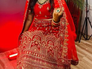 Exquisite Red Bridal Lehenga Set