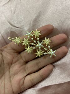 Sparkly Star Hair Clip with Pearls