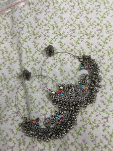 Bohemian Peacock Jhumka Earrings
