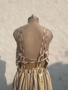 Chic Striped Wrap Dress