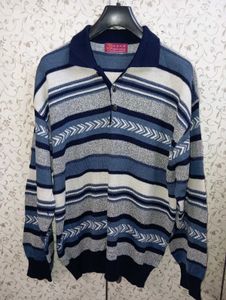 knitted polo pullover collared sweater