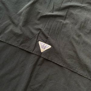 Men's Short Sleeve Black Button-Up Shirt