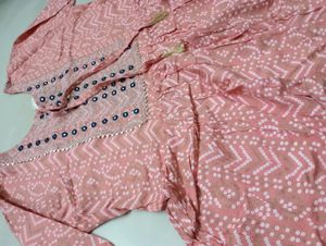 Women's Rayon Casual Wear Embellished Short Kurti