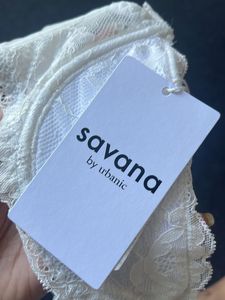 Savana Lace Trim White Bra