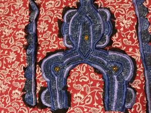 Embroidered Nack And Sleeves Set