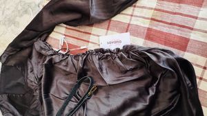savana Satin Ruched Mini Dress with Belt