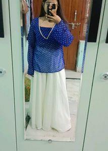 2 piece Elegant Blue Printed Kurta