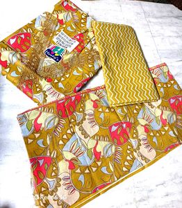 Beautiful embroidery V neck designer suit material