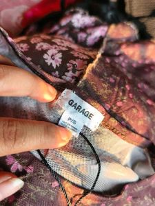 I. Sheer Floral Print Long Sleeve Top