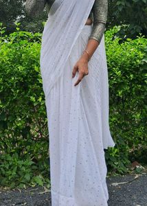 Elegant White Chiffon Dupatta