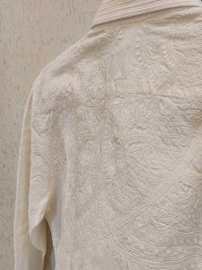 Elegant White Embroidered Shirt