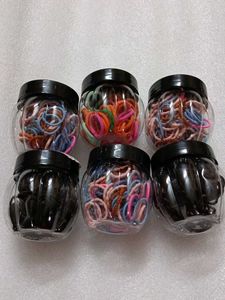Set of 6 Hair Ties in Jars