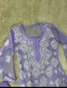 Black Chikankari Kurta Set