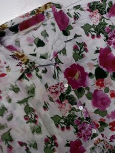 Flowy Floral Print Midi Dress