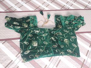 Green Embroidered Blouse