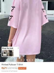 Pink Graphic Jersey T-Shirt