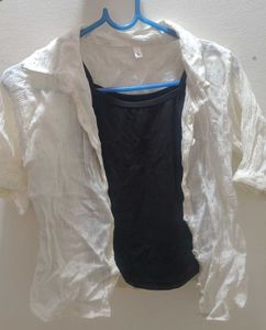 Korean Shirt with Black Top
