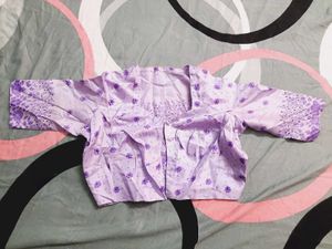 Purple Floral Printed Blouse