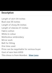 Embroidered White Ethnic Gown